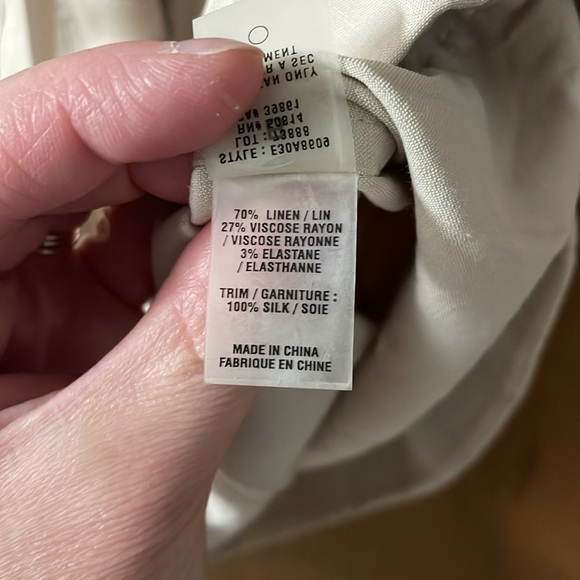 Elie Tahari size 6 tan sleeveless belted button down dress with pork chop pocket - Picture 8 of 10